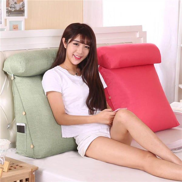 Sofa Cushion Back Pillow Bed Backrest Office Chair Pillow Support Waist Cushion Lounger TV Reading Lumbar Cushion Home Decor