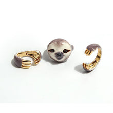 Load image into Gallery viewer, Colorful Sloth Design 3 Pieces Enamel Rings Sets