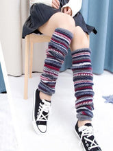 Load image into Gallery viewer, Warm Stripe Over Knee-high Stocking
