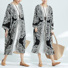 Load image into Gallery viewer, Plus-Size Increase Long Cardigan Tie Shawl National Style Retro Wild Sun Protection Clothing