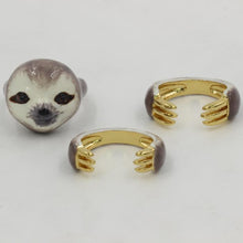 Load image into Gallery viewer, Colorful Sloth Design 3 Pieces Enamel Rings Sets