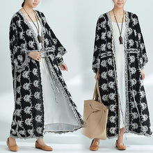 Load image into Gallery viewer, Plus-Size Increase Long Cardigan Tie Shawl National Style Retro Wild Sun Protection Clothing