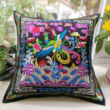 Load image into Gallery viewer, Ethnic Style Flower Embroidered Pillow Cover Cushion Cover
