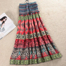 Load image into Gallery viewer, Fashion Elastic Waist Bohemian Style Floral Women Skirt