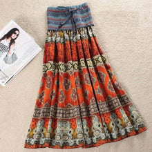 Load image into Gallery viewer, Fashion Elastic Waist Bohemian Style Floral Women Skirt