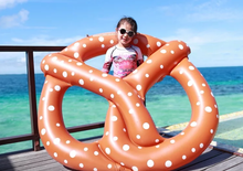 Load image into Gallery viewer, Inflatable bagel floating row adult horse unicorn swim ring beach style beach fashion