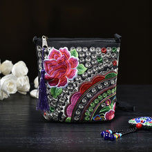 Load image into Gallery viewer, Ethnic style women&#39;s bag embroidery bag embroidered canvas bag coin purse small bag women&#39;s bag clutch bag mini cross-body bag