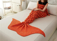 Load image into Gallery viewer, Oversized Fishtail Mermaid Tail Thickened Adult Knit Blanket