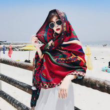 Load image into Gallery viewer, Tibetan shawl in summer beach towel sunscreen scarf