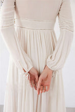 Load image into Gallery viewer, Bohemian Long Sleeve Embroidery Split Long Dress