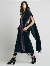 Load image into Gallery viewer, Embroidery ankle length boho cape style bohemia dress