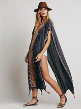 Load image into Gallery viewer, Embroidery ankle length boho cape style bohemia dress