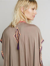 Load image into Gallery viewer, Embroidery ankle length boho cape style bohemia dress