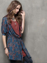 Load image into Gallery viewer, Autumn Long-sleeved Cardigan Vintage Cotton-striped Large-sleeve Shirt