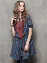 Load image into Gallery viewer, Autumn Long-sleeved Cardigan Vintage Cotton-striped Large-sleeve Shirt