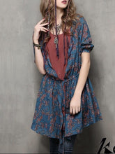 Load image into Gallery viewer, Autumn Long-sleeved Cardigan Vintage Cotton-striped Large-sleeve Shirt