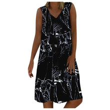 Load image into Gallery viewer, Women&#39;s Dresses Sleeveless V-neck Boho Print Midi Dress