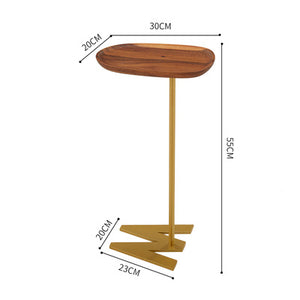 Mini Solid Wood Bedside Narrow Angle Table Living Room Sofa Small Table Can Be Moved Light Luxury Balcony Coffee Table