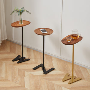 Mini Solid Wood Bedside Narrow Angle Table Living Room Sofa Small Table Can Be Moved Light Luxury Balcony Coffee Table