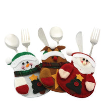 Load image into Gallery viewer, Santa Claus Snowman Knifes Forks Bag Christmas Party Decoration