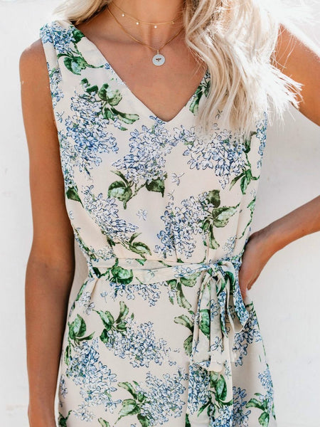 Bohemian Wind Sleeveless V-collar Pendulum Dress