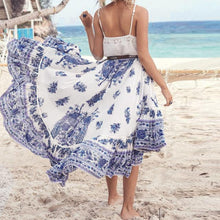 Load image into Gallery viewer, Bohemian Tribal Floral Skirt Knee Lengt Summer Beach Long Casual Skirt
