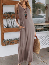 Load image into Gallery viewer, New Fashion Summer Solid Color Beach Maxi Dress