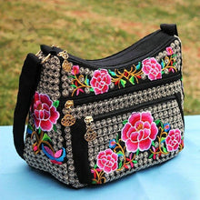 Load image into Gallery viewer, New Ethnic Style Women&#39;s Embroidery Bag Large Capacity Multi layer Embroidery One shoulder Crossbody Cosmetic Bag