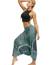 Load image into Gallery viewer, Tie dyed digital print women&#39;s casual pants sports yoga crotch pants slacks