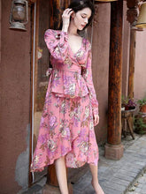 Load image into Gallery viewer, Retro Printed Bohemia Falbala Skirt Bottoms