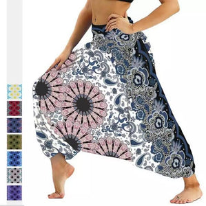 Printed high waist fitness yoga pants women-3