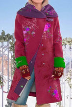 Load image into Gallery viewer, Winter Vintage Floral Print Longline Coat