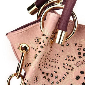 Women Vinage Hollow Out Pendant Shoulder Bags Elegant Retro Handbags