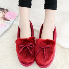 Load image into Gallery viewer, Keep Warm Fur Lining Suede Soft Flat Platform Loafers For Women