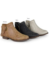 Load image into Gallery viewer, Women s Tassels Low Heel Side Zipper Boots