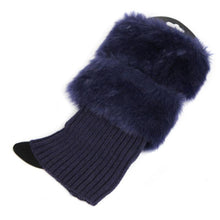 Load image into Gallery viewer, Winter Warm Crochet Knit Fur Trim Leg Warmers