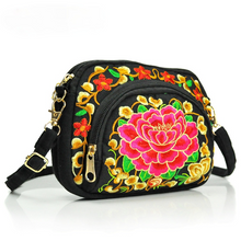 Load image into Gallery viewer, Tibet ethnic embroidery bag double side embroidery canvas zero wallet mobile phone bag women&#39;s Mini slant span bag