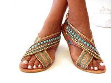 Load image into Gallery viewer, Ethnic Style Flat Large Size Sandals