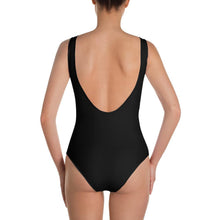Load image into Gallery viewer, Black Print Thai Elephant One-Piece Swimsuit