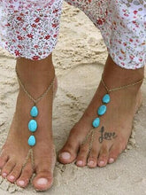 Load image into Gallery viewer, Barefoot Foot Jewelry Beads Stretch Anklet Chain