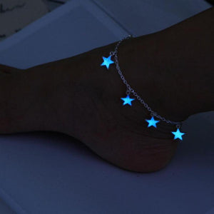 Luminous Ladies Beach Winds Blue Pentagon Star Anklet