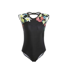 Load image into Gallery viewer, Tankini Women One-Piece Bikini Set Bandage Swimsuit Bathing Swimwear Backless Flower Beachwear