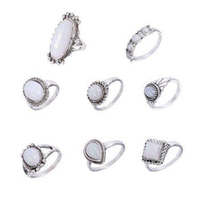 Load image into Gallery viewer, 8PCS Women Vintage Retro Color Rings