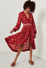 Load image into Gallery viewer, Retro Vacation Big Hem Bohemian Floral Midi Dress